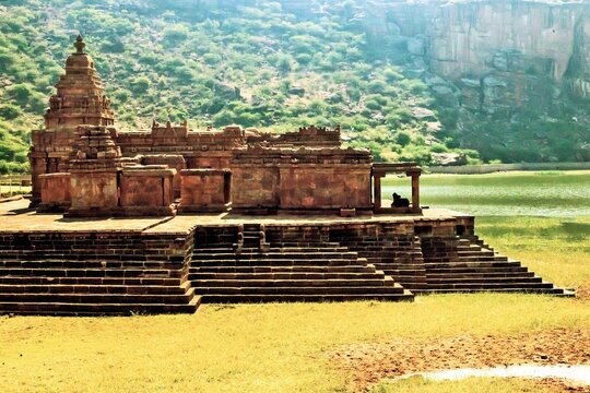 Bhutanatha Temple, Agastya Lake, Badami, Bagalkot, Karnataka, India