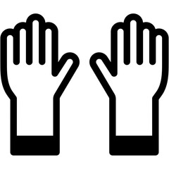 Obraz premium Vector Icon Rubber Gloves, Protection, Medical, Gloves, Healthcare And Medical