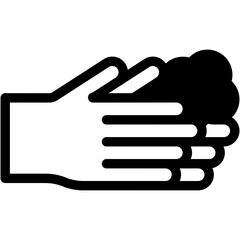 Obraz premium Vector Icon Washing Hands, Hygiene, Clean, Soap, Cleaning, Gesture