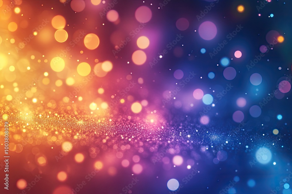 Aufkleber abstract bokeh background with warm and cool colors. perfect for adding a festive and celebratory mo