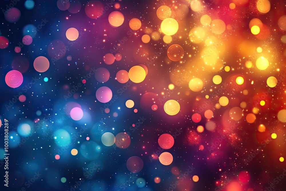 Poster abstract colorful bokeh background. perfect for adding a touch of magic and festive spirit to your d