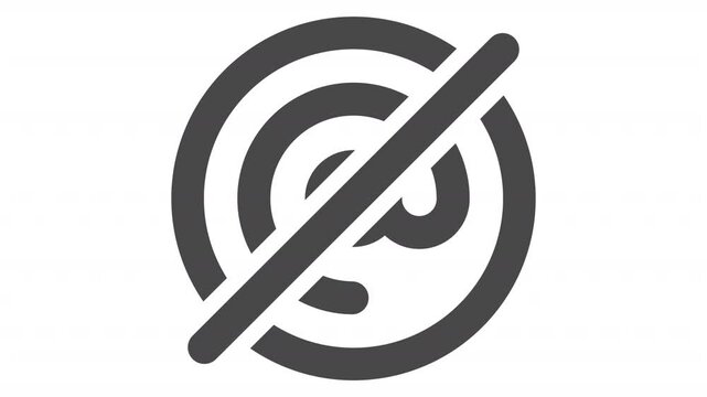 At Off animation for social media, presentations, videos, websites, etc. No background, Alpha channel