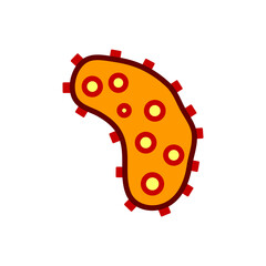 Bacterium icon on white background. Vector illustration.