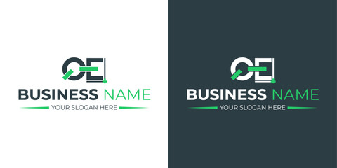 Creative QE Logo Image, Capital Qe q e Logo Letter Vector For Your Modern Business