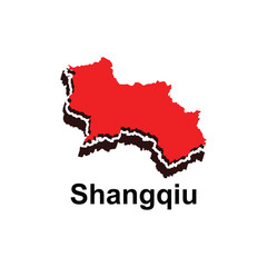 Map City of Shangqiu design, High detailed vector map of China Vector Design Template, suitable for your company