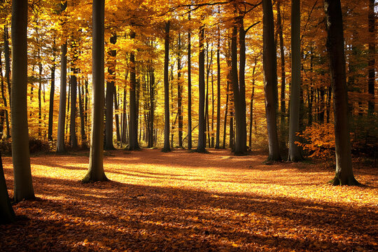 Golden Autumn Forest