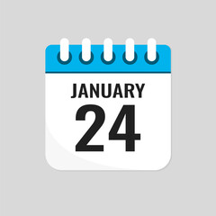 Icon page calendar day - 24 January