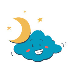 confident cloud illustration