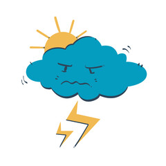 frustrated cloud illustration