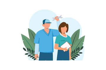 Labour Day Flat Design Illustration