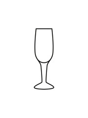 Linear wine glass icon. Рousse-cafe cup. Outline logo, pictogram. Alcohol red and white wine crystal glass, goblet, glassware. Wine tasting. Sommelier. Party, celebration time. Contour. 