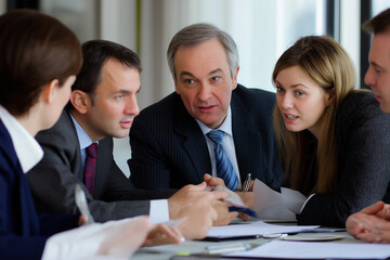 Fototapeta premium business professionals working on a project as a team in the office for work with teamwork