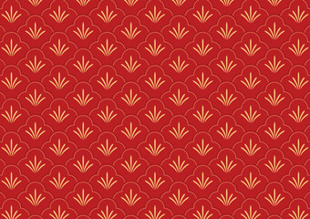 Chinese pattern wallpaper, oriental background for New Year. Vector illustration. Korean pattern.