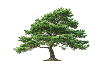 Naklejka premium Evergreen pine tree with a conical shape ,Isolated on transparent background