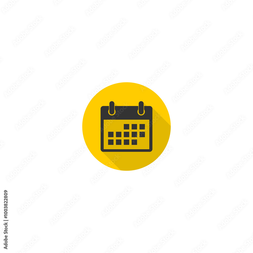Poster calendar simple icon isolated on transparent background