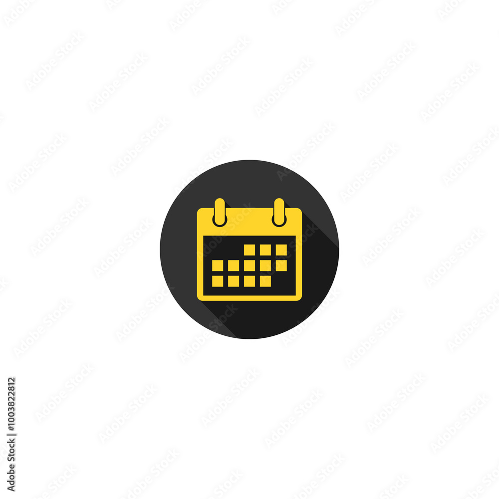 Poster calendar simple icon isolated on transparent background