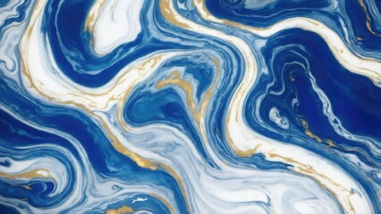 Fototapeta premium Gray and gold marble abstract texture with indigo ocean blue marbling, natural luxury style background for premium designs