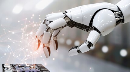 Advanced Robotic Hand Interacting with Technology
