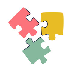 puzzle hand drawn illustration