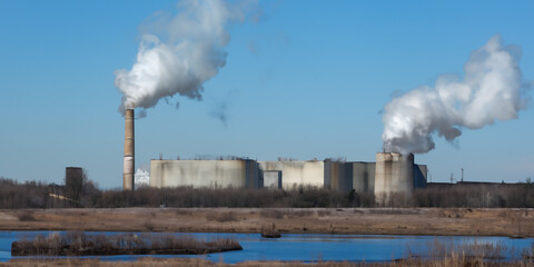 smoke from a factory