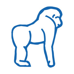 monkey animal doodle icon sketch vector. monkey animal sign. isolated symbol illustration
