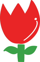 The flower drawing for decor or your design concept.