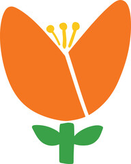 The flower drawing for decor or your design concept.