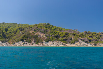 Sazan is an Albanian uninhabited island in the Mediterranean Sea. It us the largest of Albania's islands and it was a designated military exclusion zone.  It lies in a strategically important location
