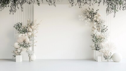 Minimalist-style arch backdrop for event decoration with simple yet elegant features