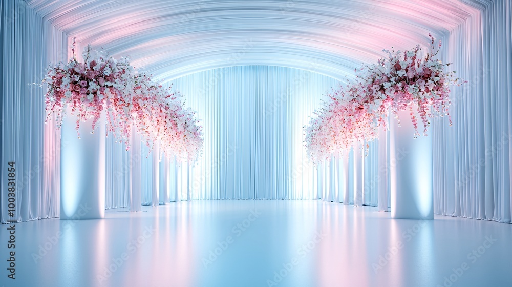 Poster custom color options for event decoration arch backdrops to suit any event theme
