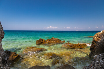 Sazan is an Albanian uninhabited island in the Mediterranean Sea. It us the largest of Albania's islands and it was a designated military exclusion zone.  It lies in a strategically important location