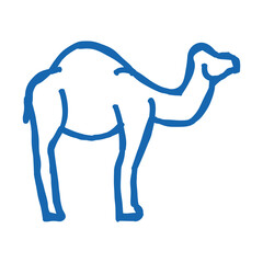 camel animal doodle icon sketch vector. camel animal sign. isolated symbol illustration
