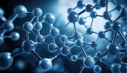 Obraz premium Molecule Atom Model Abstract structure science and medical concept 