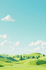 Fototapeta premium Snowy mountain landscape with trees 