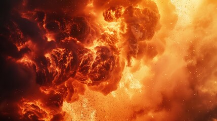 Obraz premium Vibrant Fire Against the Night Sky with Stars