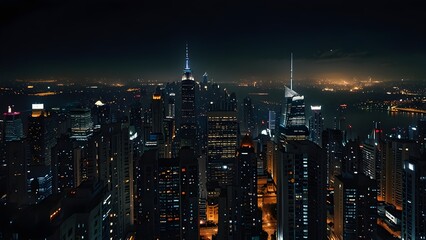 A pleasant view of the city at night 