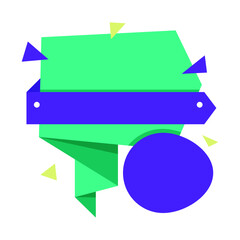 Obraz premium Origami sale banner label badge blank design template