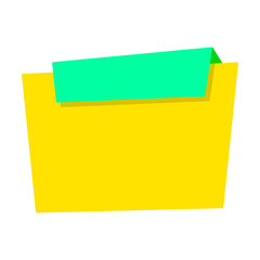 Origami sale banner label badge blank design template