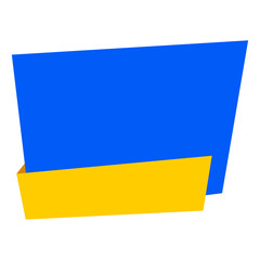 Origami sale banner label badge blank design template