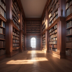 "A mystical library where books float gently through the air, their pages releasing soothing colors and soft light as they open"