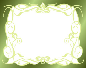 Illustration with an openwork frame.Openwork frame on a colored background in vector illustration.