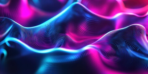 abstract 3d background with wavy lines