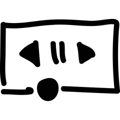 Simple vector icon content playback interface