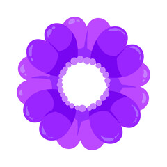 Hand drawn spring flower illustration on white