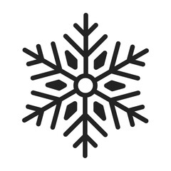 Snowflake silhouette illustration on a white background