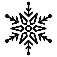 Snowflake silhouette illustration on a white