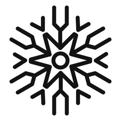 Snowflake silhouette illustration on white