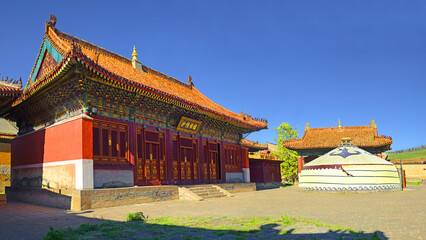 Monastery Amarbayasgalant, one of the religious architectural gems of Mongolia. Amarbayasgalant Monastery is one of the three largest Buddhist monastic centers in Mongolia