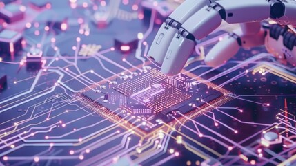Fototapeta premium Advanced Robotics and Circuit Technology Close-Up