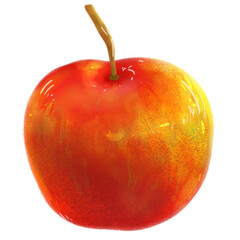 2D digital illustration of a red apple. With fine details and vibrant gradients, this artwork is perfect for graphic design, decoration, and culinary content for events like National Apple Day.